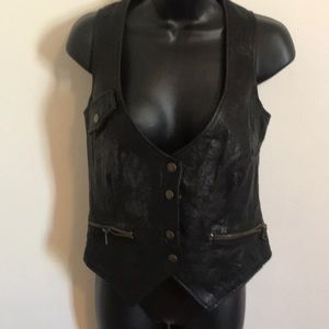 Leather vest